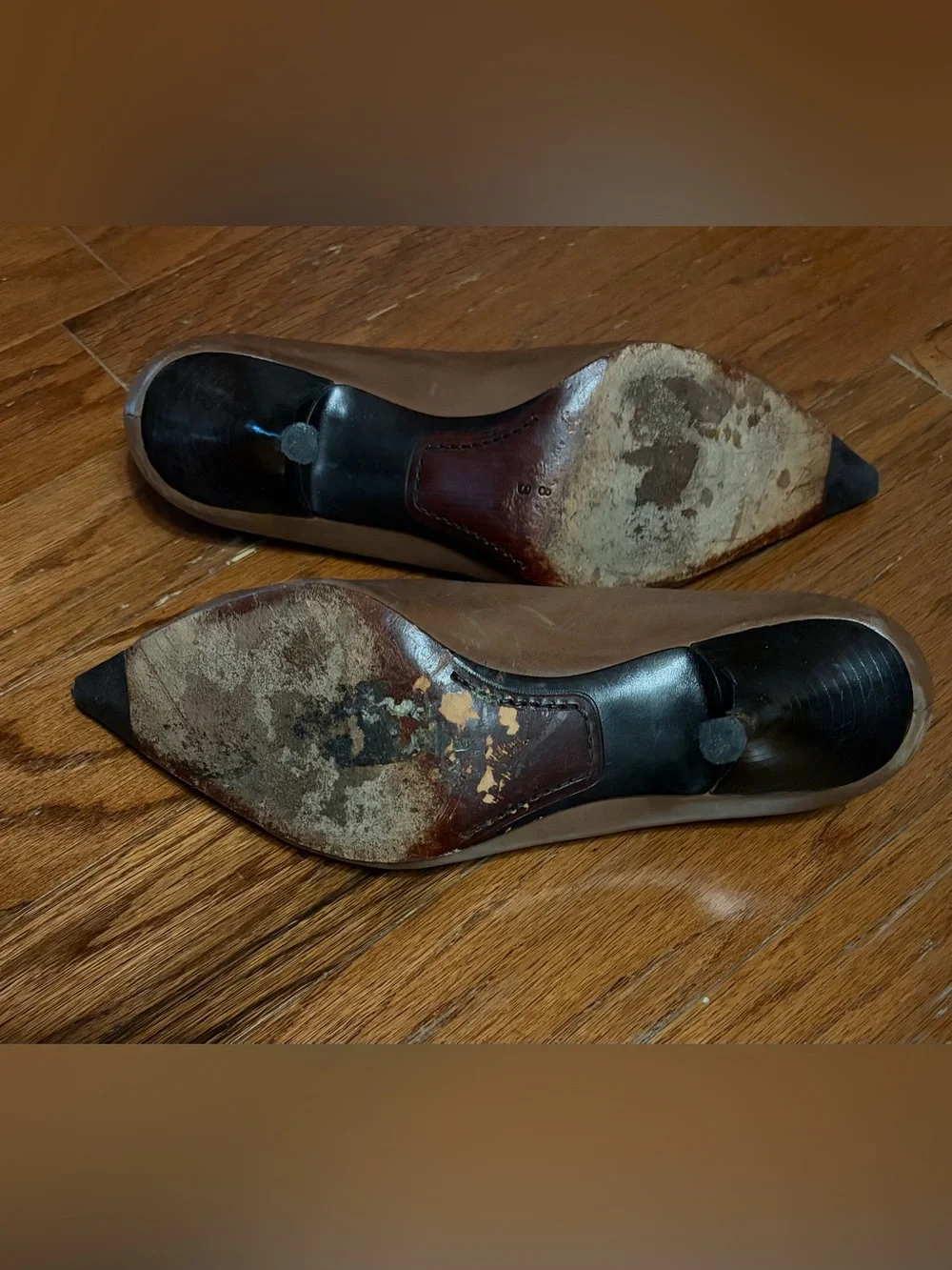 Cole Haan Brown Leather Pointed Toe Heels